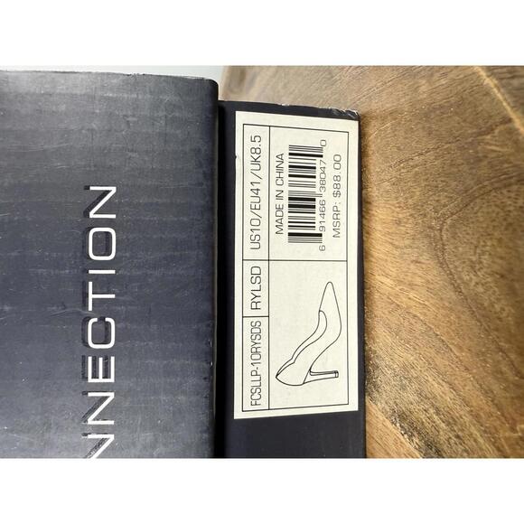 French Connection Royal Blue Suede Pointed Toe Heels Pumps Women’s US 10 NWB - Picture 7 of 11